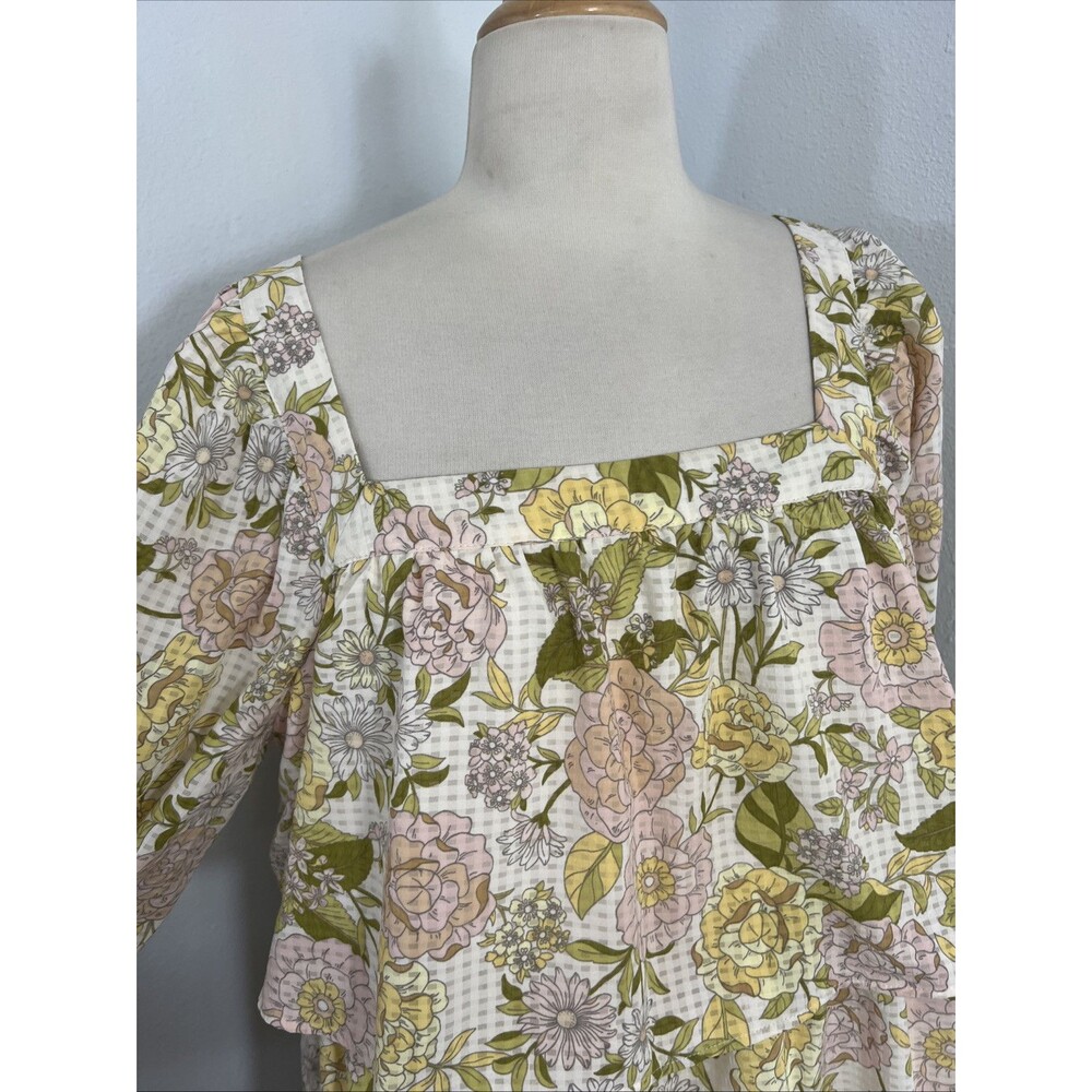 Who What Wear Dress Womens Medium Tiered Floral Cottagecore Fairy Vacation‎ - Picture 8 of 16